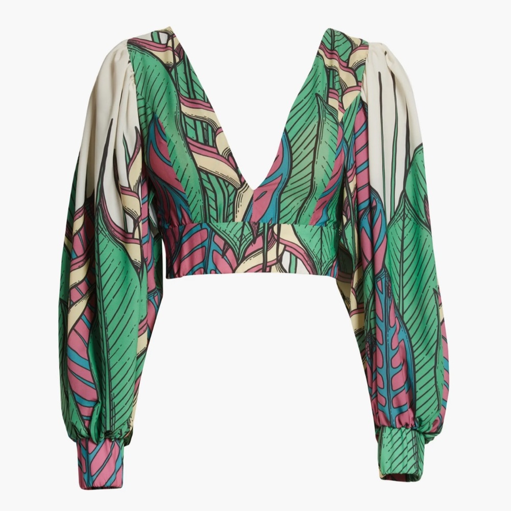 KIMBERLY‎ GOLDSON
Liyah BlousonSleeve Crop Top Size Small